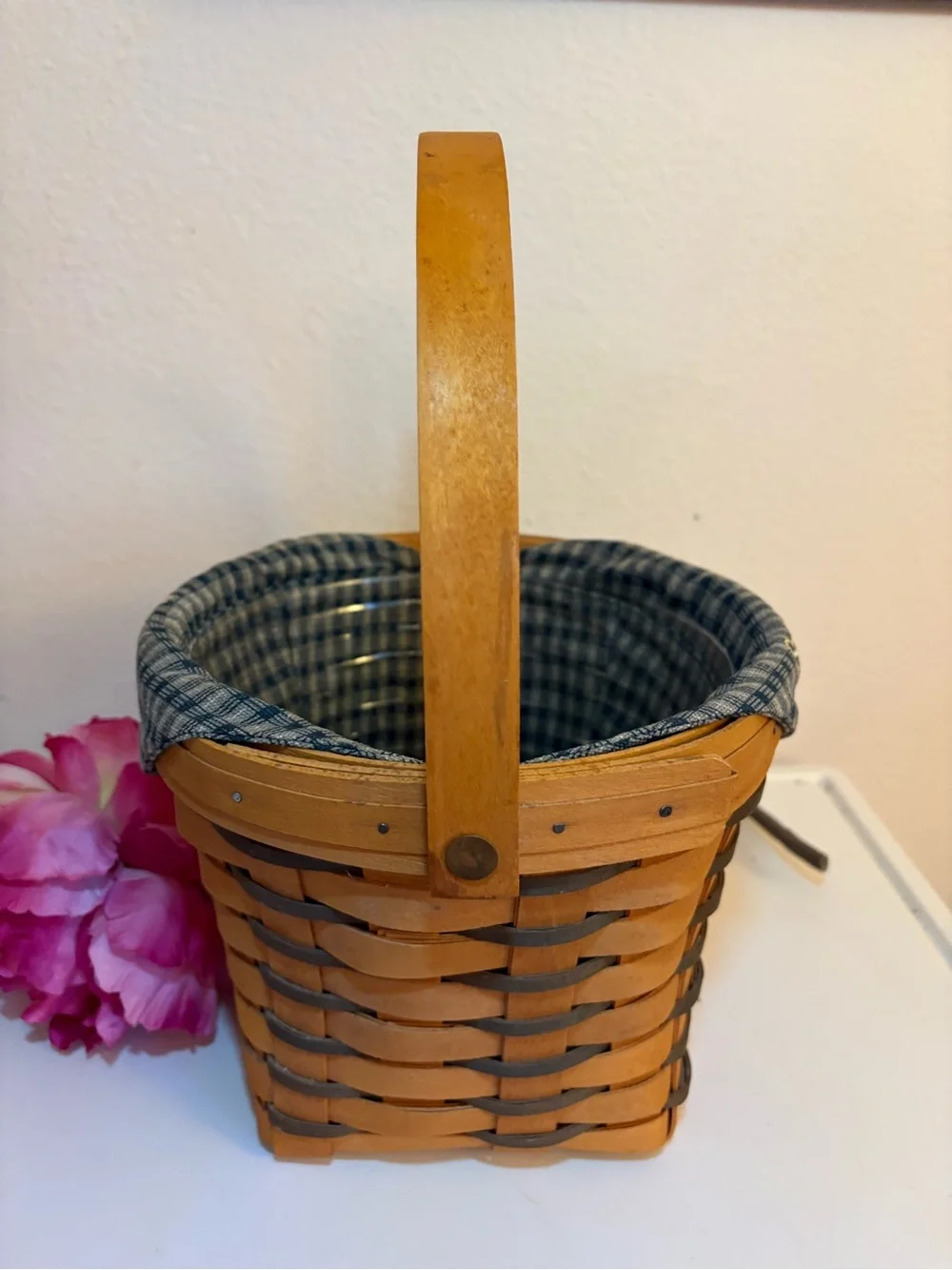 Vintage Longaberger 1998 Crawford Barn Homestead Basket, Liner & Protector